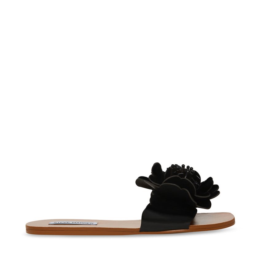 Black Steve Madden Chelsea Women's Flat Sandals | PH 1643QJH